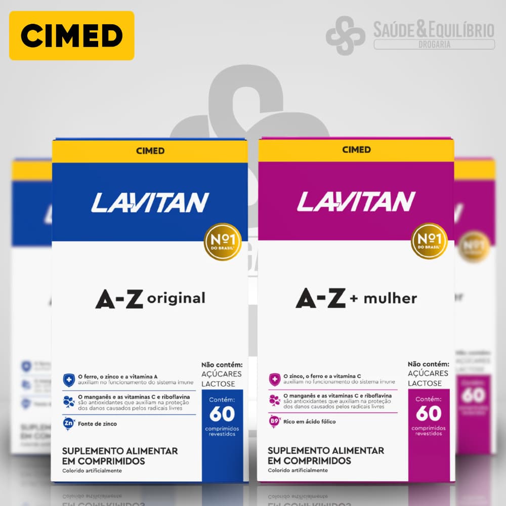 Kit 2 Lavitan 1 AZ Mulher + 1 AZ Original Cimed