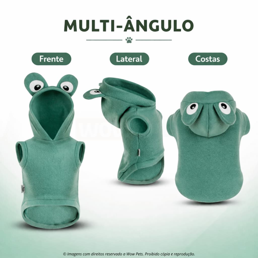 Roupa para Cachorro Fantasia Sapo Roupinha Soft Pet