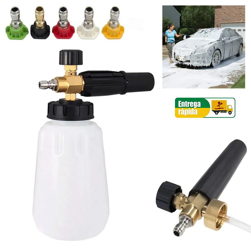 Canhão De Espuma Para Lavadora Alta Pressão Snow Foam Para K2 K3 K4 K5 K6 K7, 1000ml