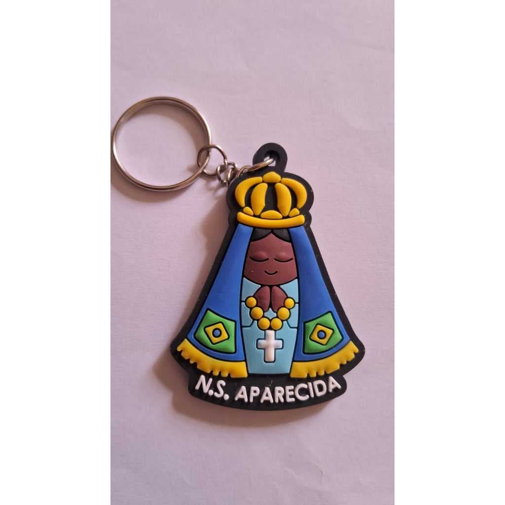 Chaveiro  religioso emborrachado,Sagrada família,Jesus Misericordioso,Anjo,Nossa Senhora