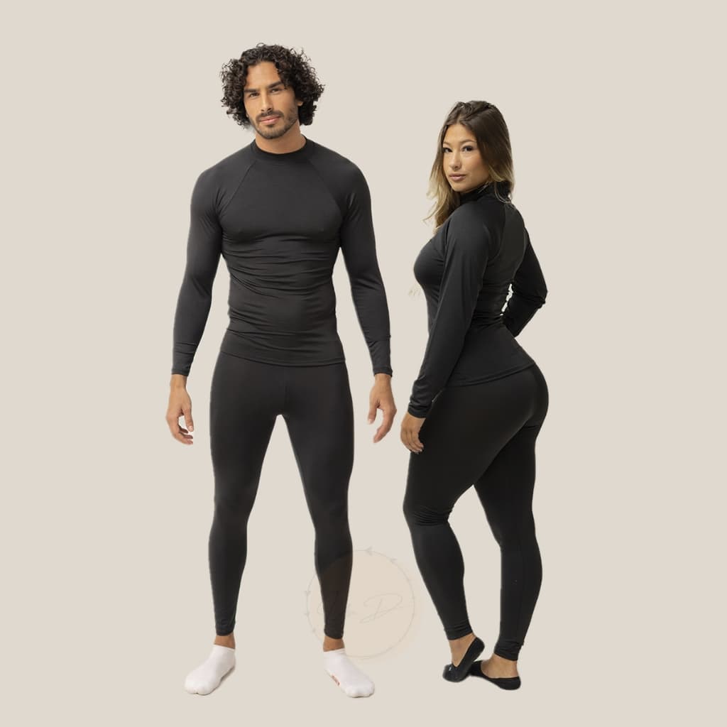 Conjunto Térmico Sport Kit Blusa + Calça Segunda Pele Proteção Uv50+ Uv Unissex
