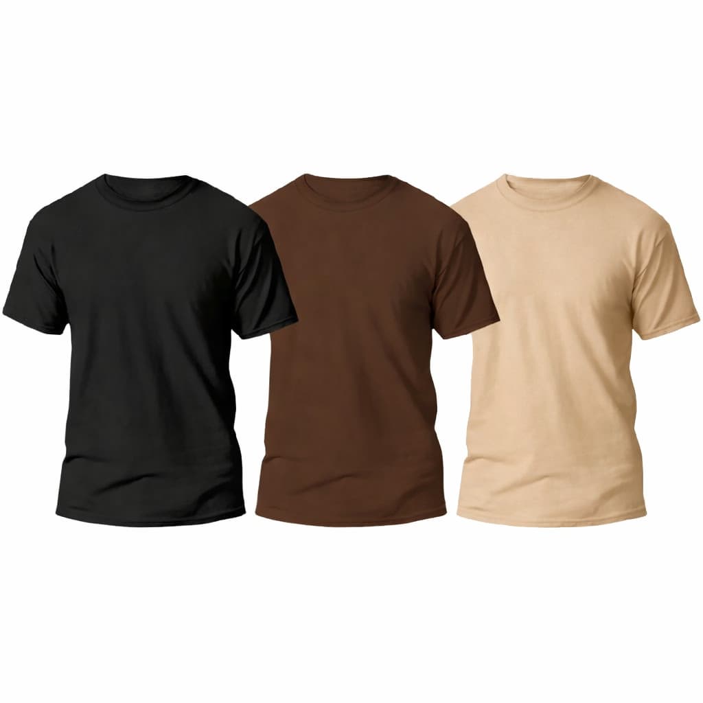 kit 3 camisetas  lisa 100% Algodão fio 30.1 Perfeita Basica