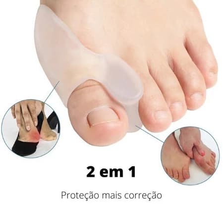 Protetor De Joanete Corretor Dedo Torto Ortopédico de Silicone Gel Par Pés Ortopedico Anti Dor