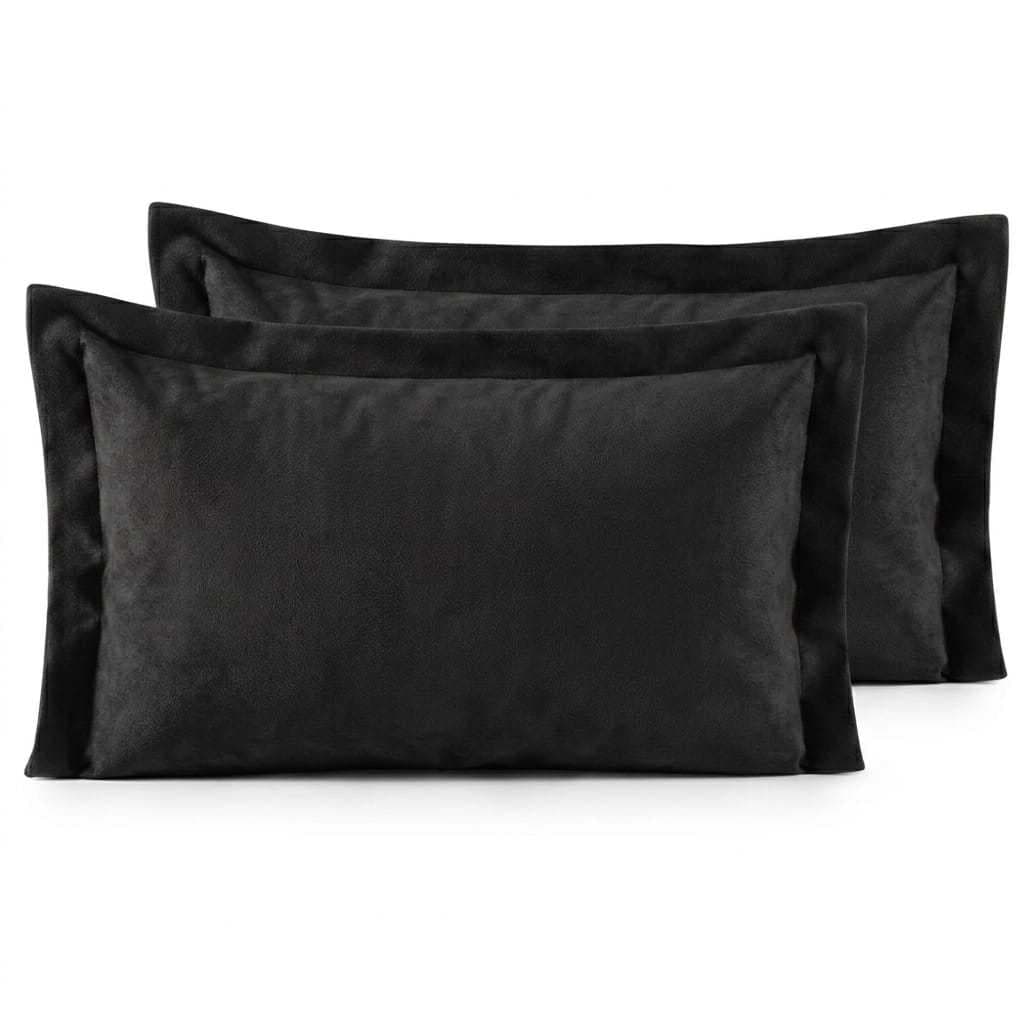2 Porta Travesseiro Luxo Suede Premium 50x70 com Deblun 5cm – Sofisticação e Conforto na Sua Cama