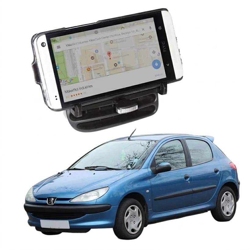 Suporte de Celular para Saída de Ar Peugeot 206 – Encaixe Preciso na Grelha do Difusor
