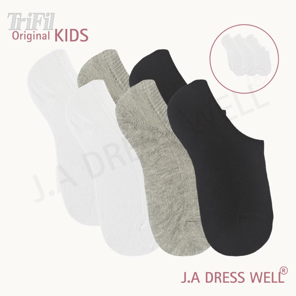 Kit 3 Pares de Meia Infantil Invisível Sapatilha Trifil Unissex 5442