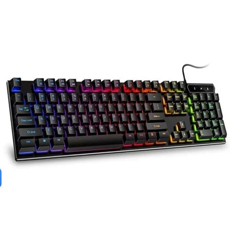Teclado Gamer Semi-Mecânico LED RGB Plug & Play Computador Notebook ABNT2 Inova KV-817