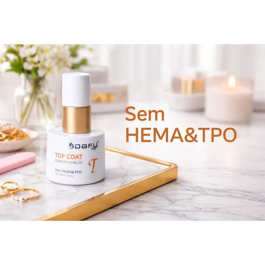 Top Coat Dafu 15ml Sem HEMA e TPO –lancamento  Anti Risco | Alongamento Unhas UV/LED v