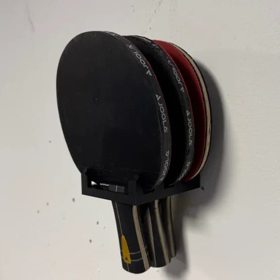 Suporte de Parede Triplo Para Raquetes Ping Pong Tênis De Mesa