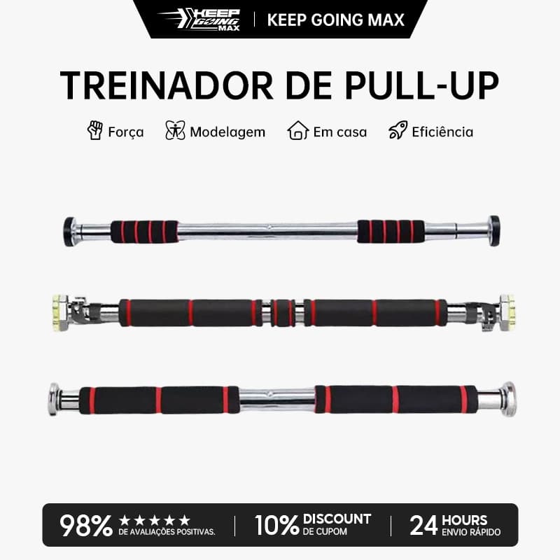 KEEP Barra Fixa Flexão Porta Apoio Regulável 60 a 100 Cm Pronta Entrega