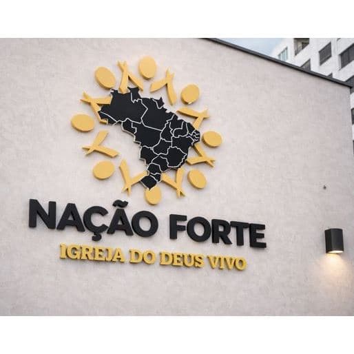 Logomarca em PVC Expandido 20mm Personalizado, Letra em Alto Relevo, Logo para fachada Nação forte.