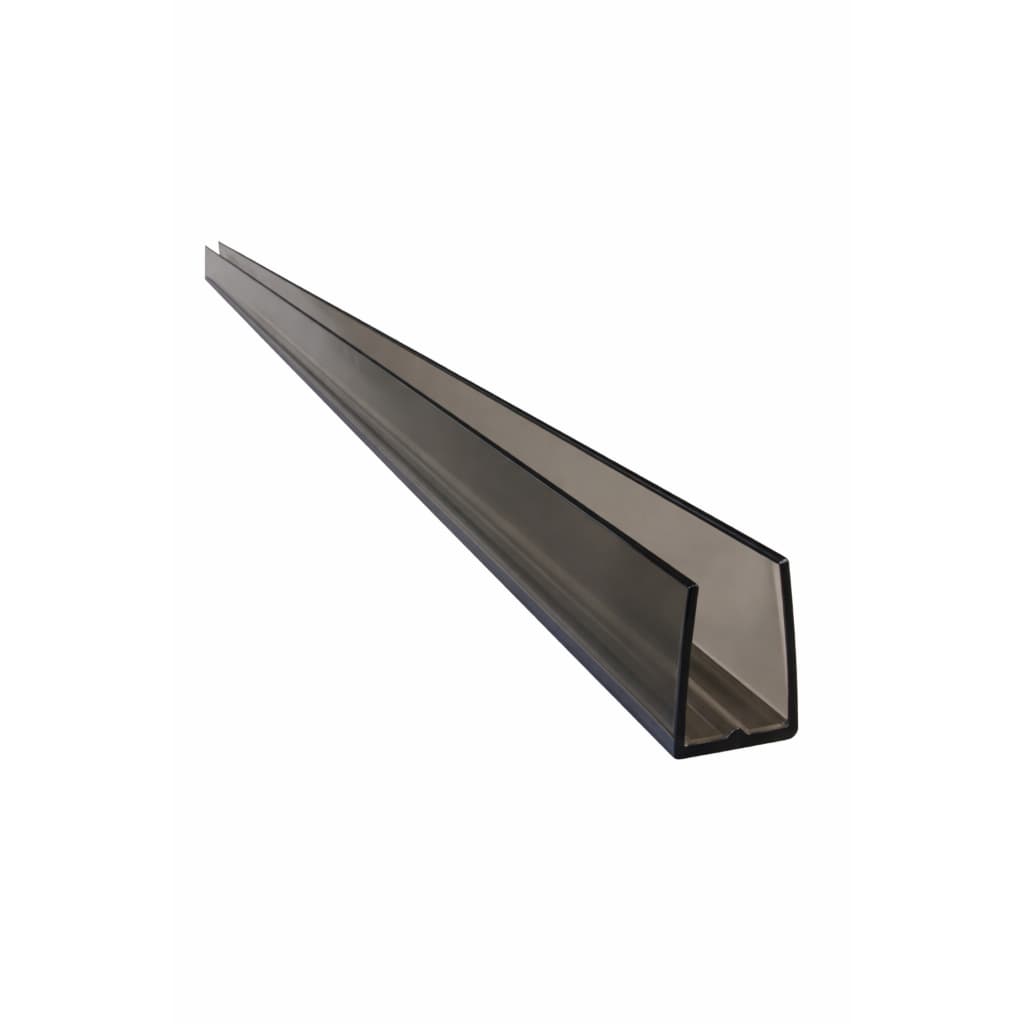 Perfil U De Policarbonato Fumê 4mm 6mm 6 Metros