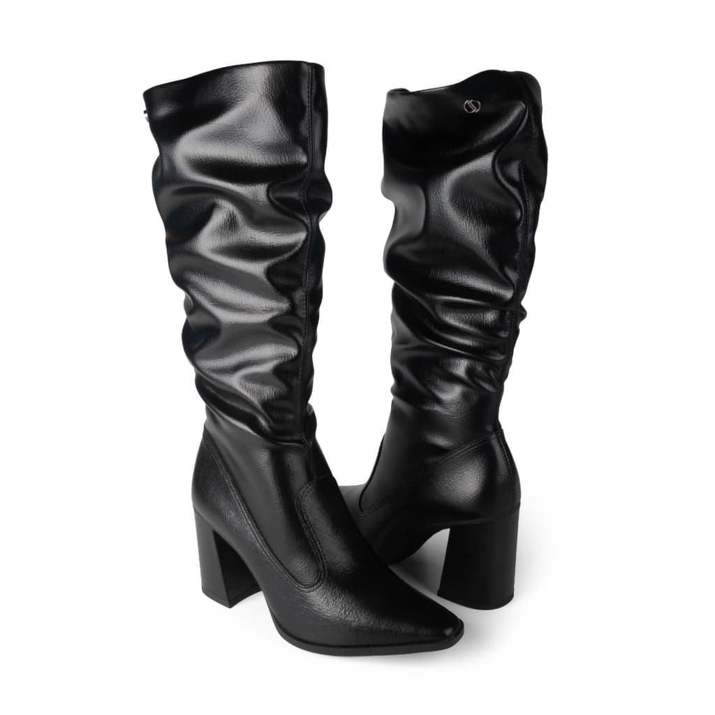 Bota Feminina Dakota Slouch Cano Longo Preta Salto Original