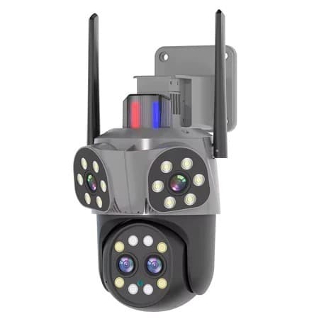 Câmera Vigilância 4 Lentes Rotativa Wi-fi Ípega Kp-ca243 Alarme Posicionamento 3D Pronta Entrega