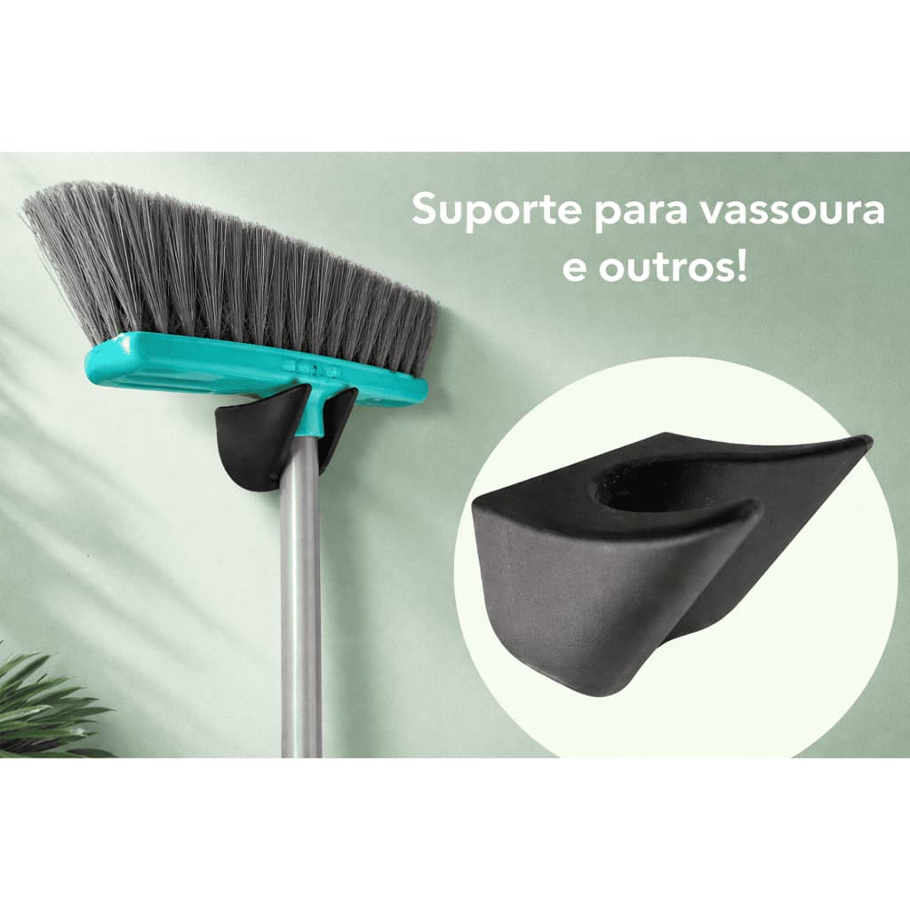 Suporte para Vassoura e Outros | Organizador de Parede Multiuso | Porta Vassoura