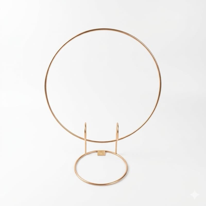 Mini Arco Redondo 50x50 Dourado Para Decoração de Mesa Festa