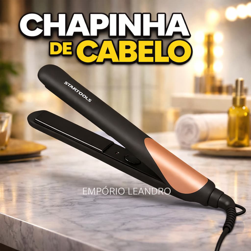Chapinha de Cabelo Profissional Bivolt | Prancha Alisadora para Cabelos