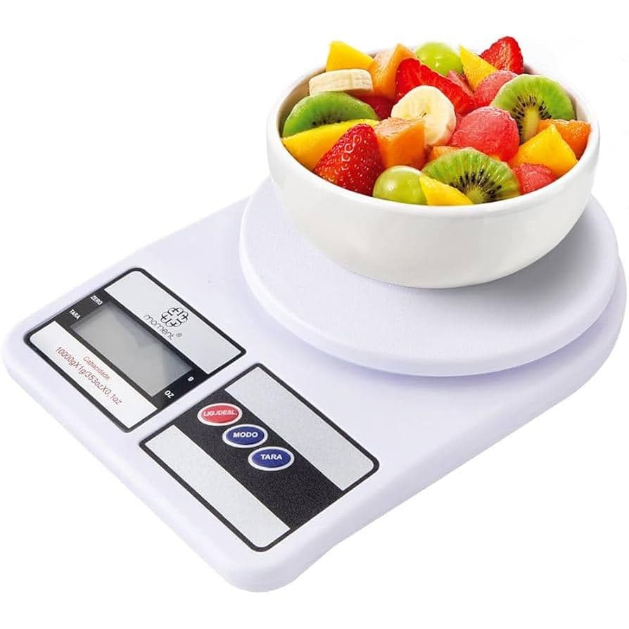 Balança Digital de Cozinha, Até 10 kg, Escala 1grama Balança de alta Precisão