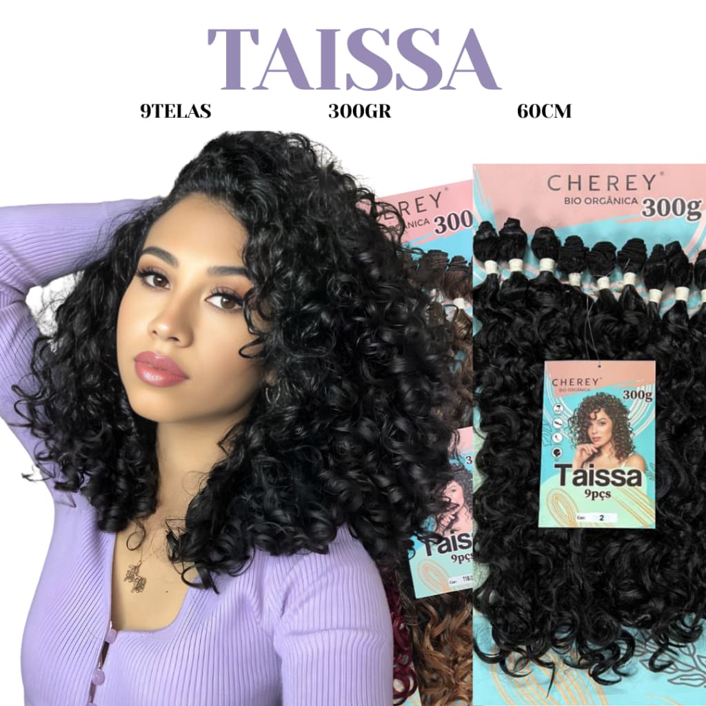 Cabelo Cacheado Bio Orgânico Taissa Cherey 60cm 9 Telas