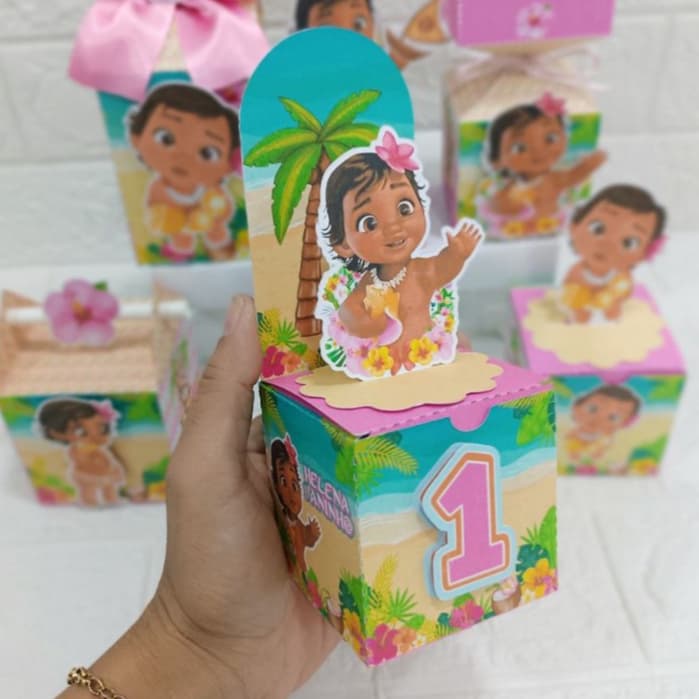 Caixa Cenario Moana Baby | Personalizados | Lembrancinhas | Festa infantil