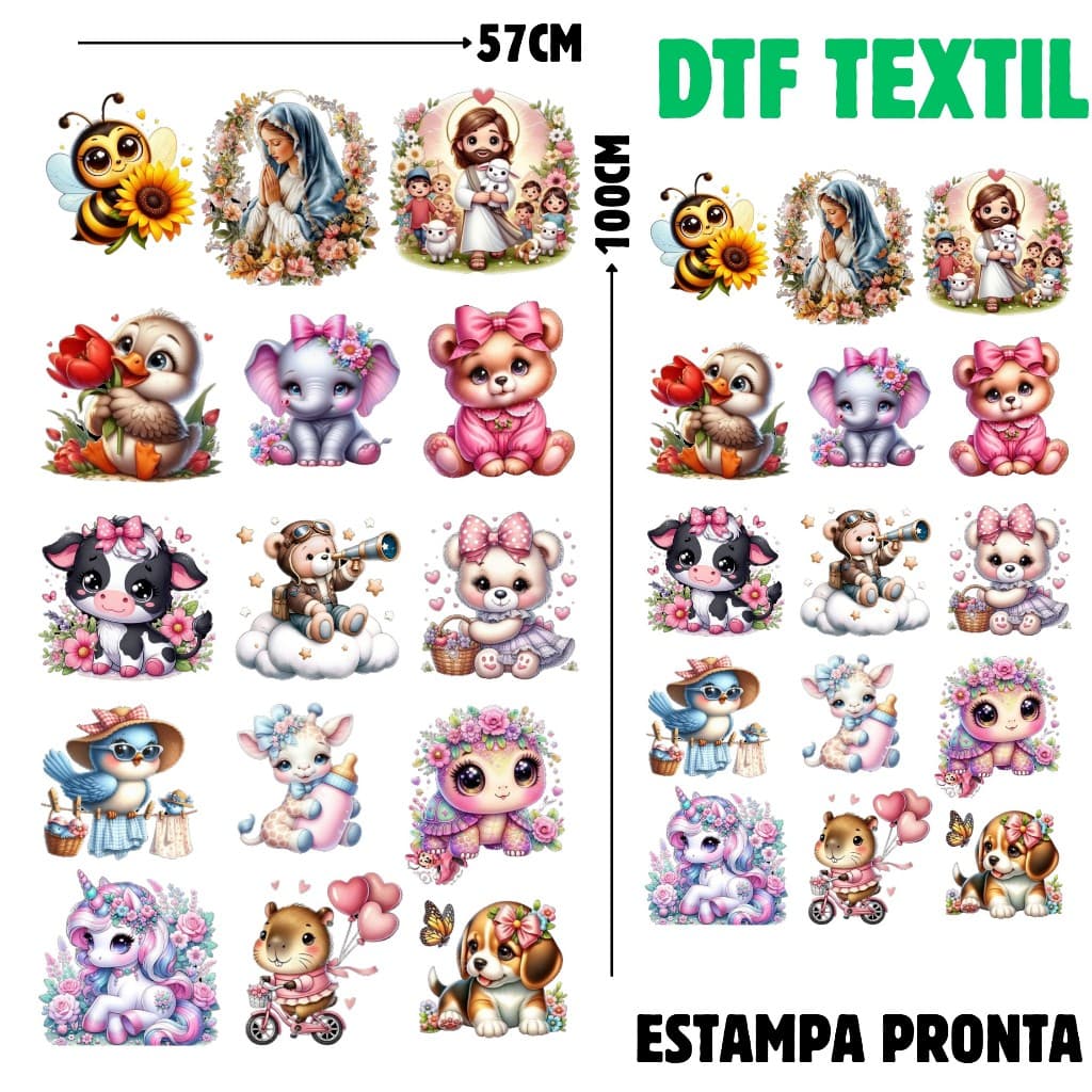 Aplique Termocolante DTF Textil Estampa Para Tecidos e Camisetas Artes Pronta 6060-43 Envio 24hs