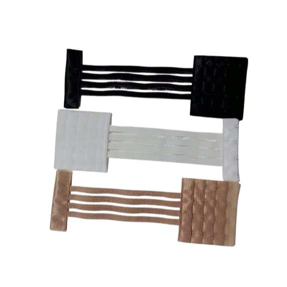Kit de Extensores de Soutien Grande Elástico Tule 4X4 4 Ganchos e 4 Regulagens Tamanho GG 8 CM x 24 CM