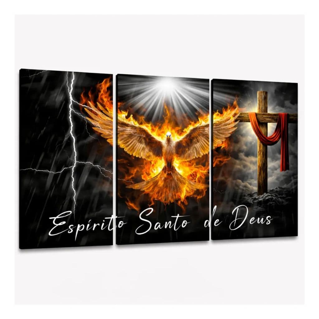 Quadro Sala Espirito Santo De Deus Jesus Reino E Salvaçao