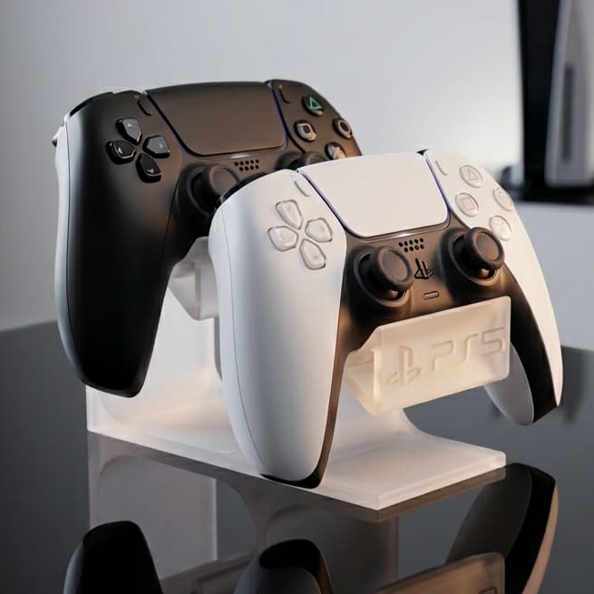 Suporte para 1 ou 2 Controles PS5 PS4 DualSense Organizador de Mesa