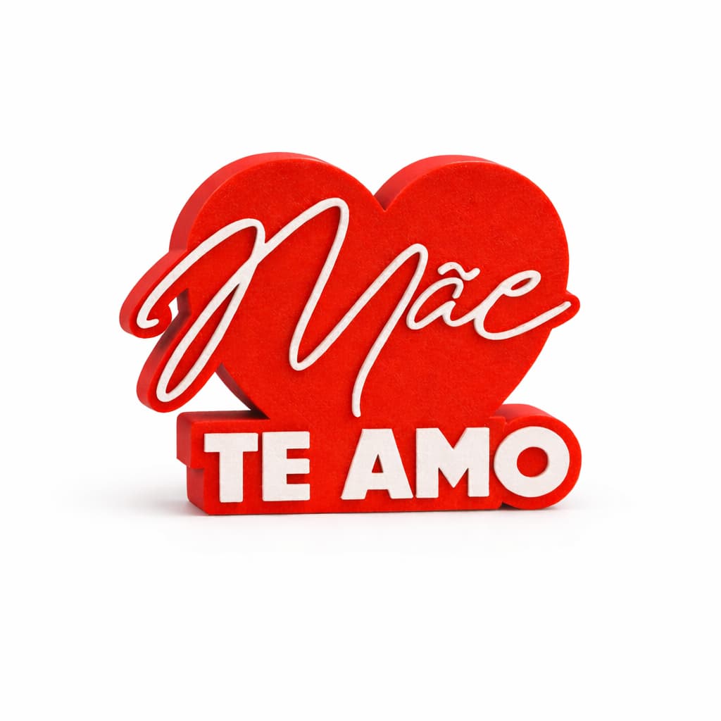 Presente para o Dia Das Mães Coração Decorativo Letreiro Mãe Te Amo Criativo e Original Quarto Escritório Cozinha