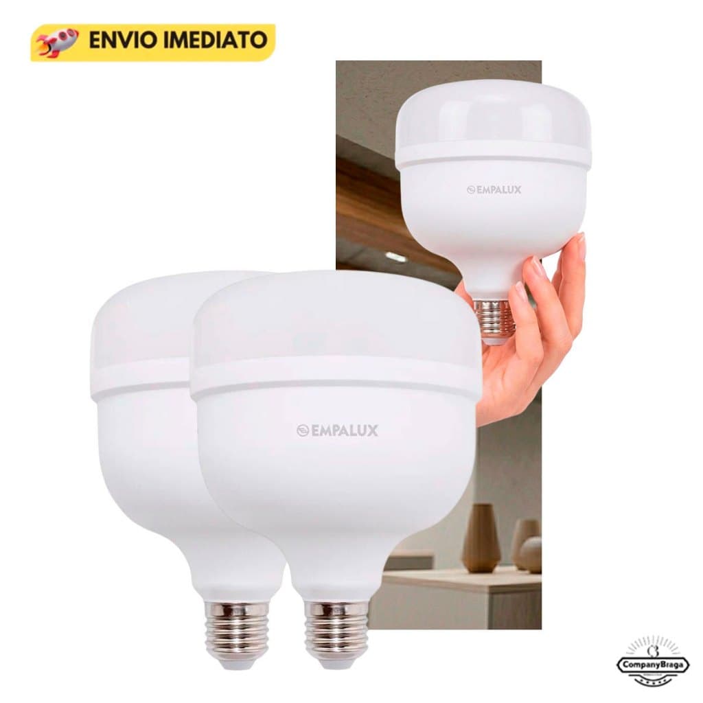 KIT 2 Lâmpada Led BiVolt Alta Potência 50W 6500K E27 BLUMENAU