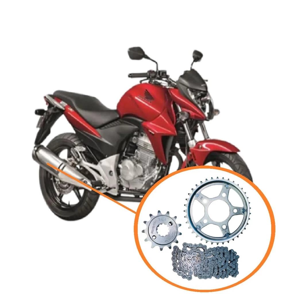 Kit Transmissão Relação Honda Cb300 Todas Aço1045 (SMART FOX) GRAPKS