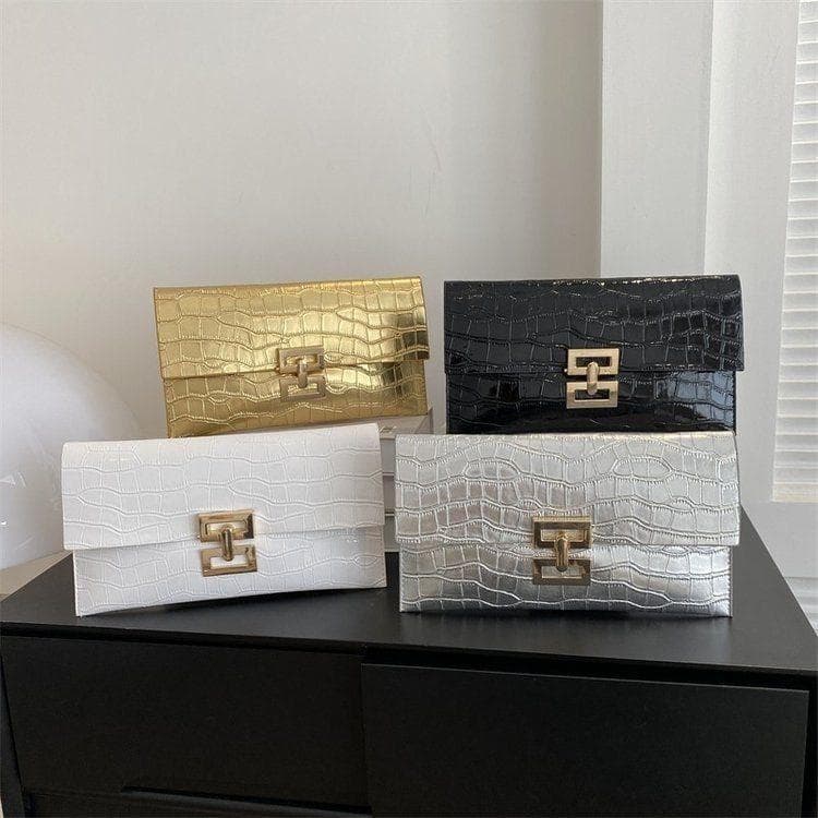 Bolsas de mão elegante estilo Clutch com design geómetrico - diversas cores
