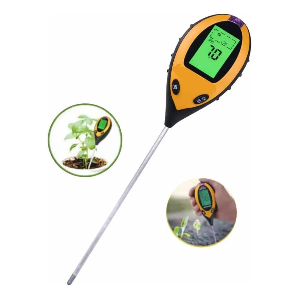 Medidor de pH Digital Solo 4 em 1 Umidade Temperatura Luz para Plantas Jardinagem