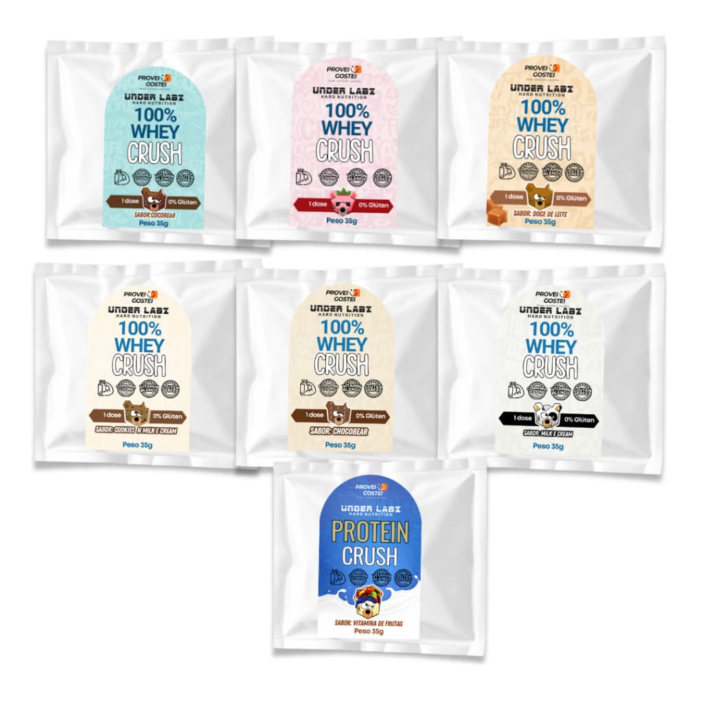 Whey 100% Crush Underlabz 35g | Sachê Proteína Sabores Diversos