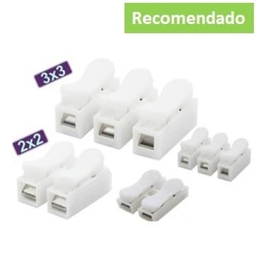 10/20/40 ou 50 x Emenda Sem Solda branco para Fios duplo ou triplo BRANCO Conector de Pressão