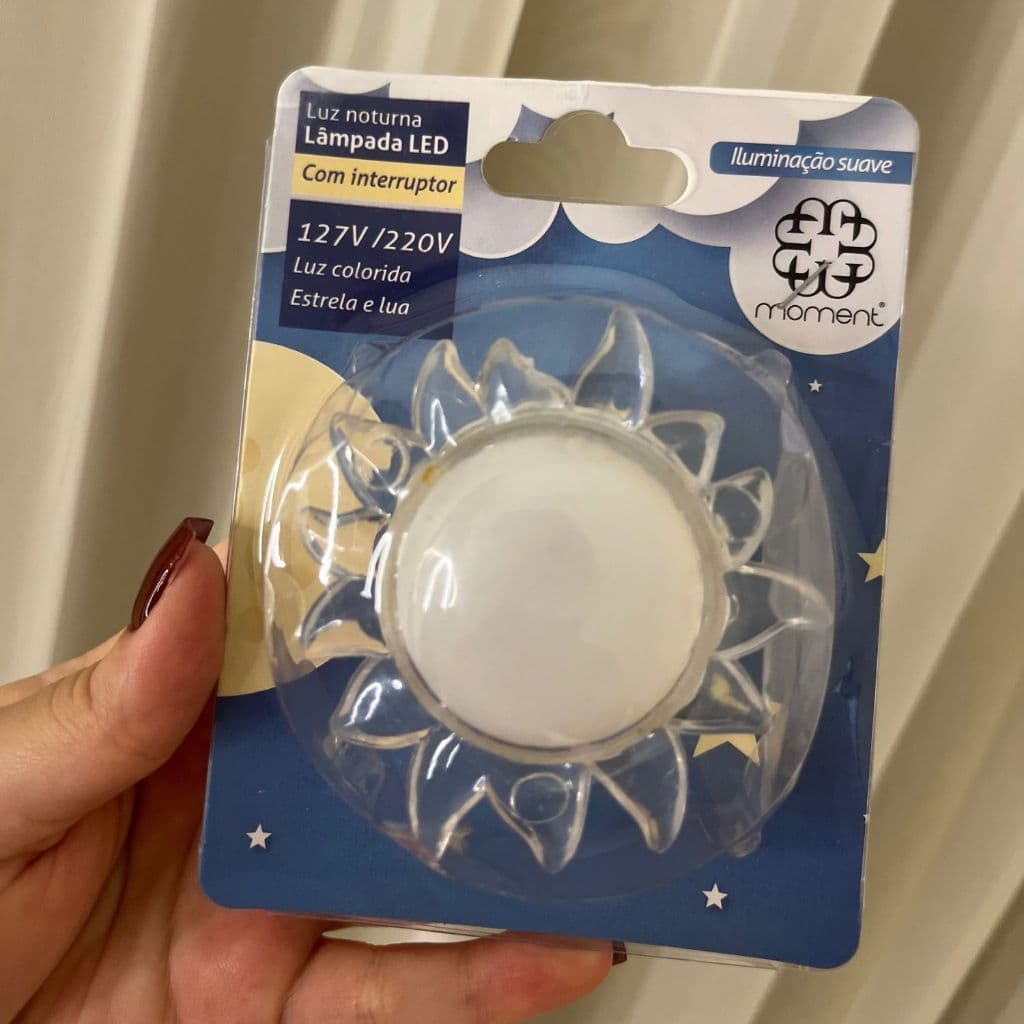 Luminária Quarto De Bebê Luz Noturna Sol LED