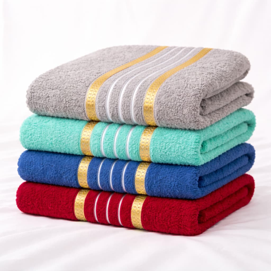 Toalhas Banho Grande  Toalha 100% Algodão  75cm x 120cm  Ótima Absorção Laune Haus