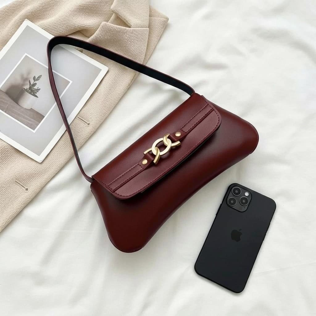 Bolsa De Ombro Baguete Tiracolo Alça Reforçada Bolsa luxo Casual , moda atemporal