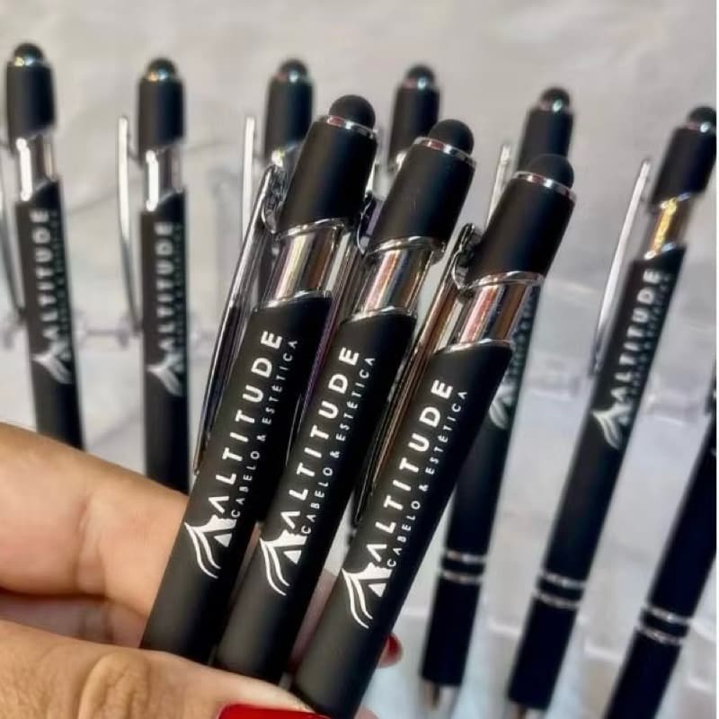 Kit Canetas Metal Touch Personalizadas a Laser Logo Brindes Eventos lembrancinha presente