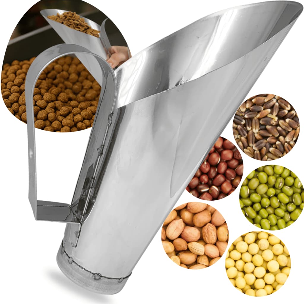 Concha Para Cereais Inox 1500 Gr Medidor Inteiro Aço Inox Pegador Ração Alimentos Naturais Fast Food