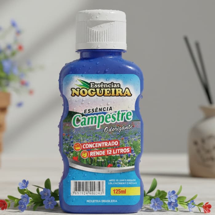 Essência Nogueira Campestre 125ml  Rende 12 Litros Essência Aromática Concentrada