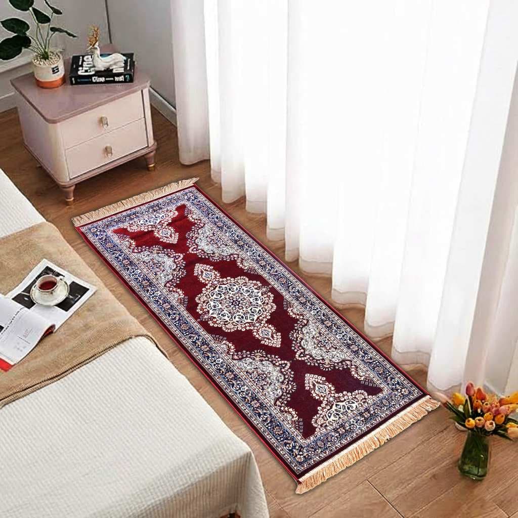 Tapete Belga 110x066 Passadeira Sala Quarto Persa Turco Indiano Egipcio Jazmini