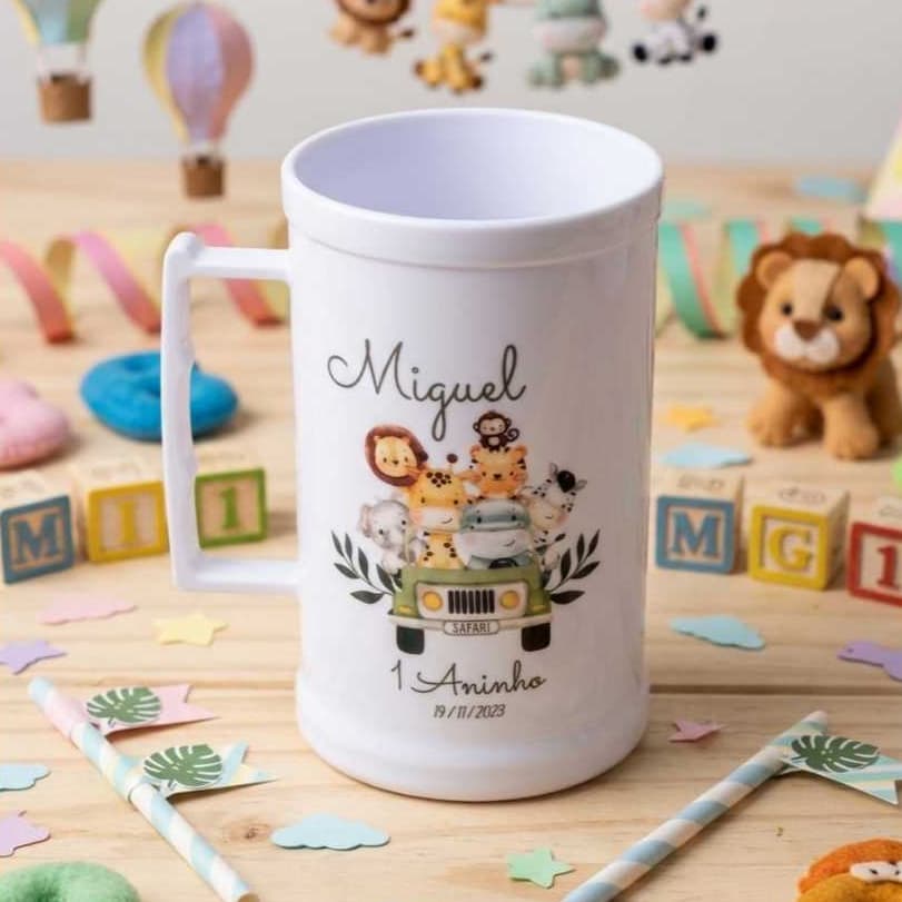 Kit de Canecas Brancas 450ml Personalizadas Casamento Aniversário Festa Personagens Formaturas