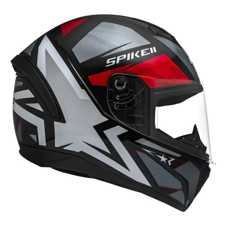Capacete De Moto Peels Spike Ii 2 1st Preto Rubi Brilhante