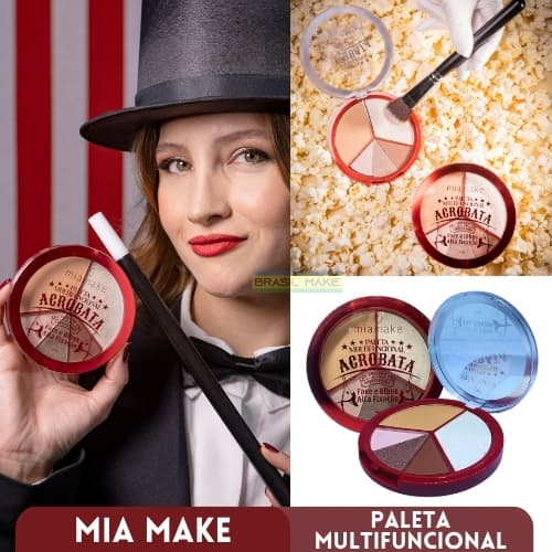 Mia Make Paleta Multifuncional Acrobata Contorno + Iluminador + Sombras