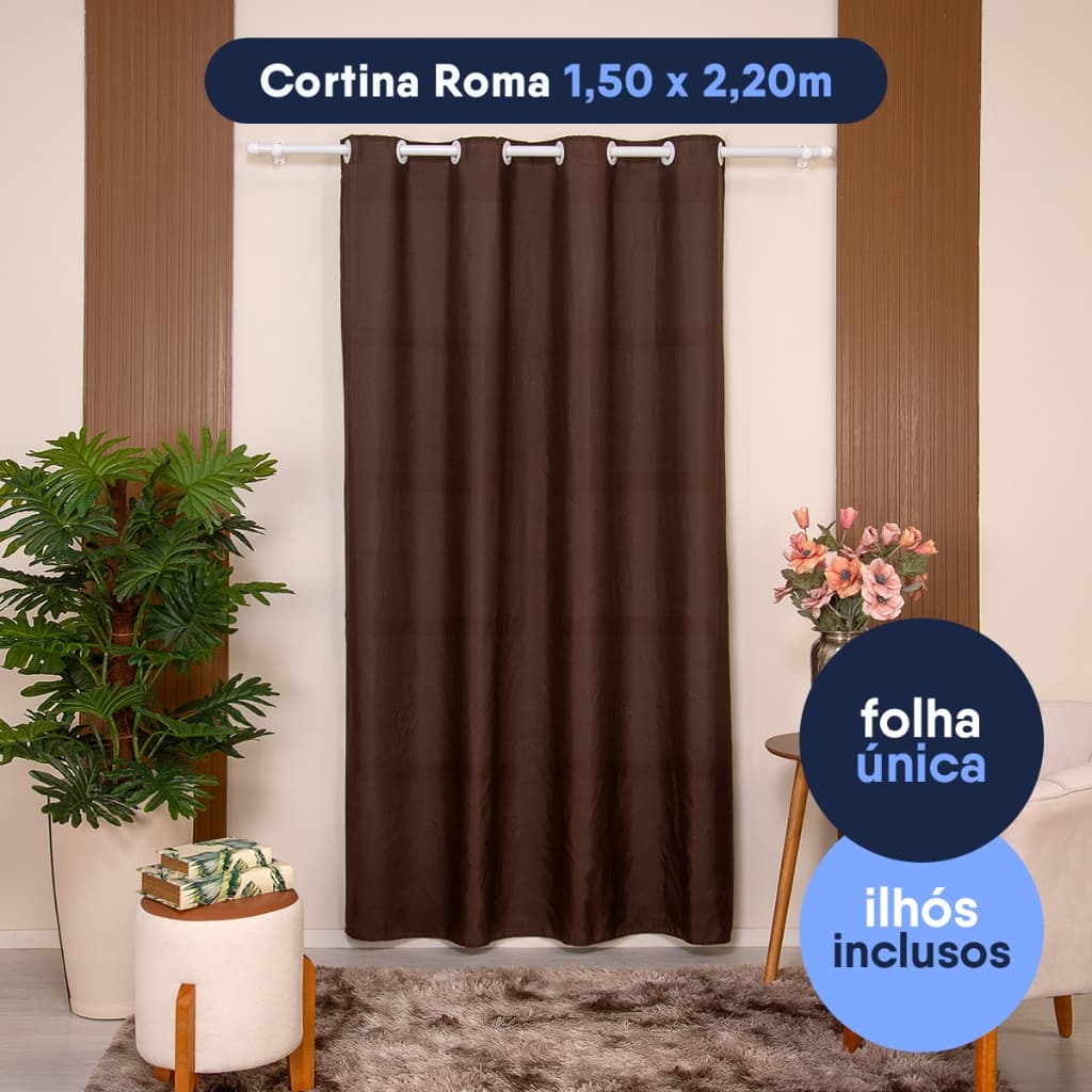 Cortina Roma 1,50x2,20 Folha Única