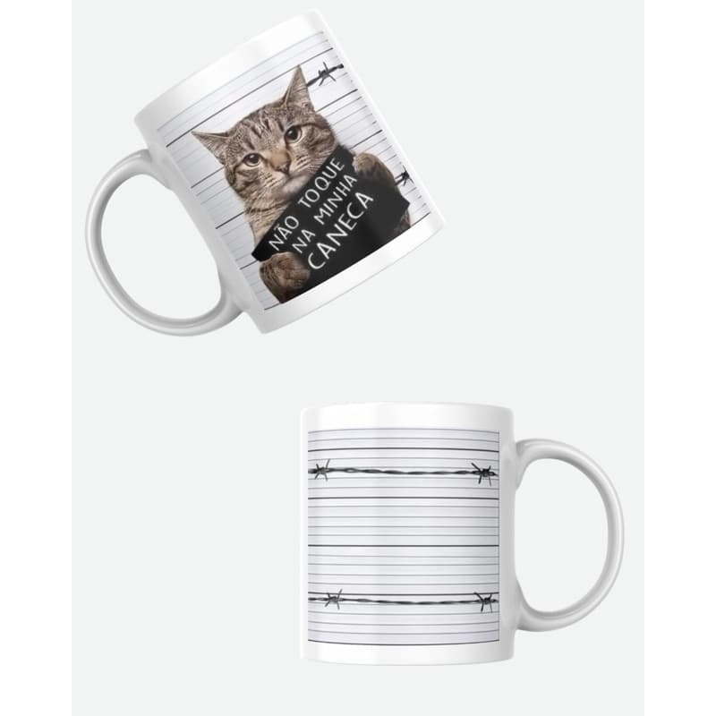 Caneca Engraçada de Gato “Não Toque na Minha Caneca” Presente para Amantes de Gatos