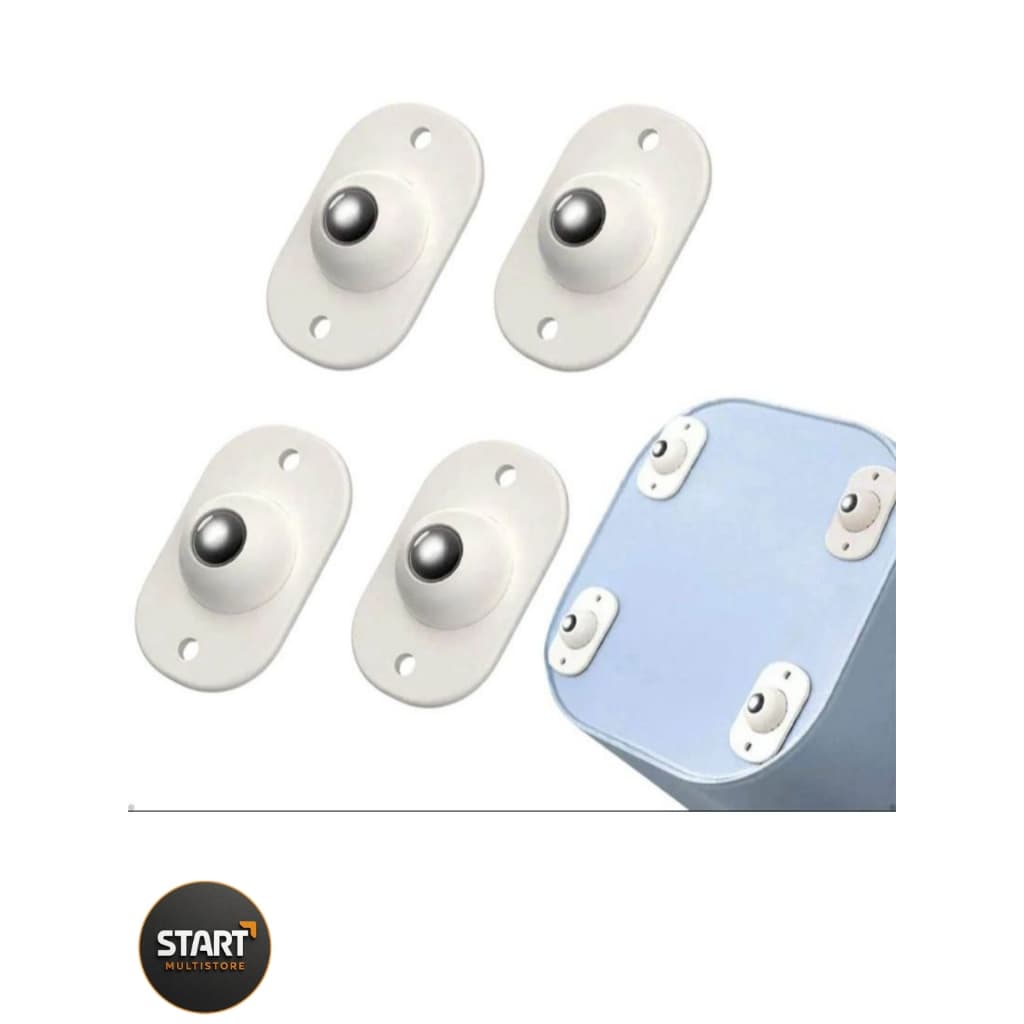 Rodinhas para Móveis Kit com 4 Rodas Adesivas Deslizantes Rodízio Multiuso