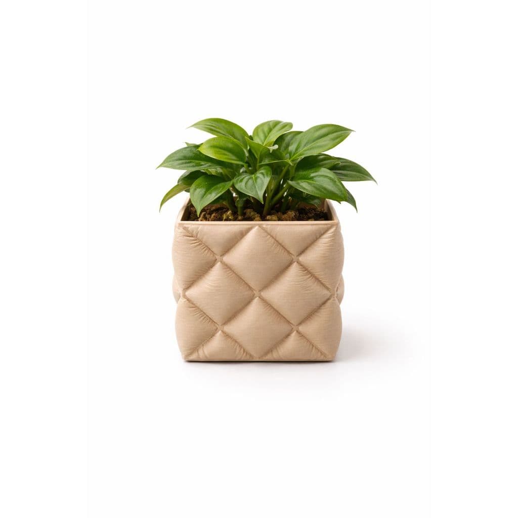 Vaso 3D pequeno para mesa quadrado estilo almofada