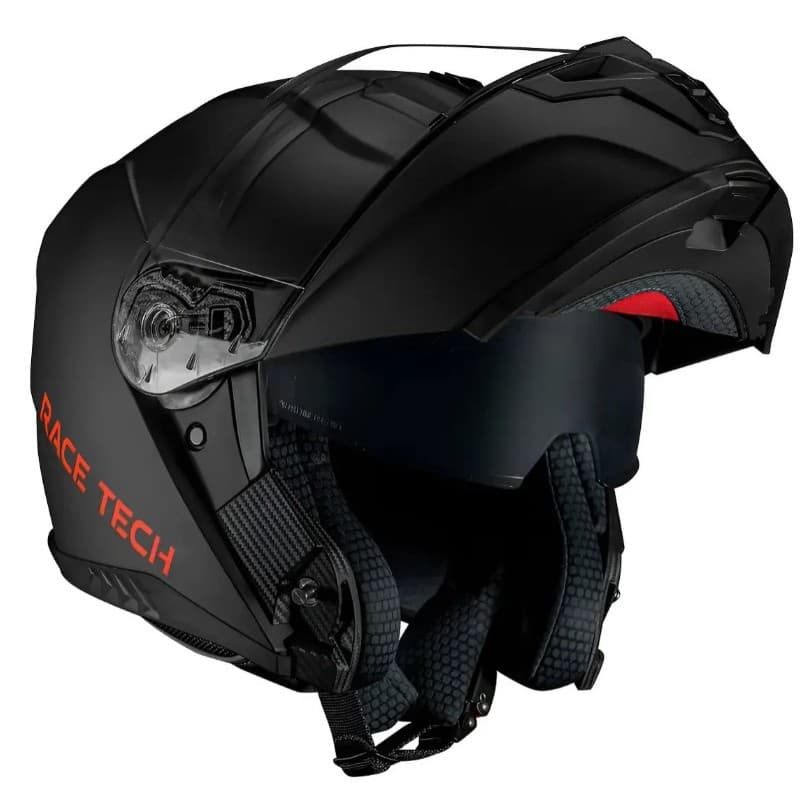 CAPACETE RACE TECH SIGNAL ESCAMOTEAVEL ARTICULADO ROBOCOP COM ÓCULOS INTERNO EXCLUSIVO